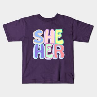 She/Her Pronouns Kids T-Shirt